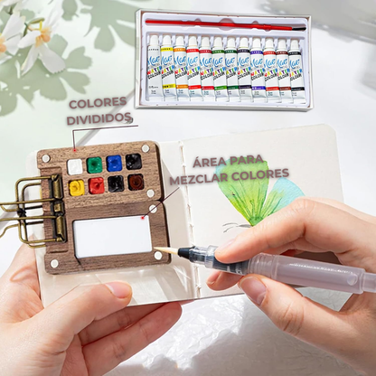 Kit de Acuarelas Portátil Mini