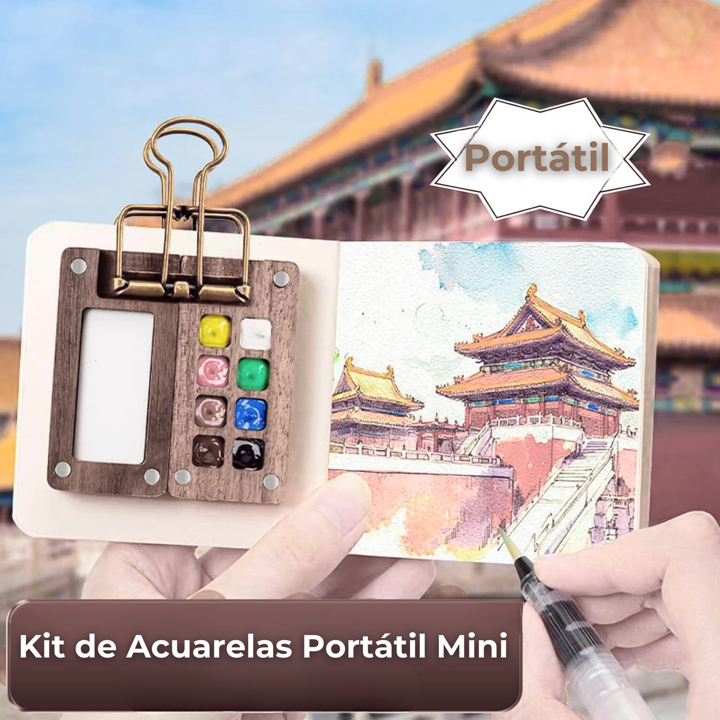 Kit de Acuarelas Portátil Mini